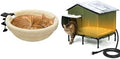 Rotating Cat Desk Bed and Heated Cat House, 20 Inch, Waterproof