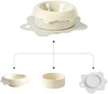 Elevated Ceramic 3-in-1 Cat and Dog Bowl Set with Stand