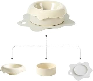 Elevated Ceramic 3-in-1 Cat and Dog Bowl Set with Stand