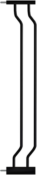Black extra wide metal pressure mounted pet gate with walk-through door – view 4