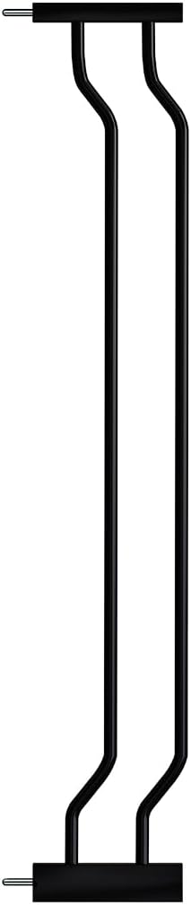 Black extra wide metal pressure mounted pet gate with walk-through door – view 4