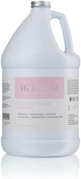 Two gallon jugs of tearless facial dog shampoo