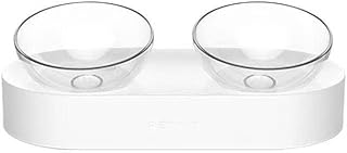 Pet Bowl Feeding Dishes, Adjustable Feeder Bowls with Water Cup, Plastic and Stainless Steel