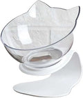 Single Plastic Cat Bowl, Non-Slip, Tall, 15-Degree Angled