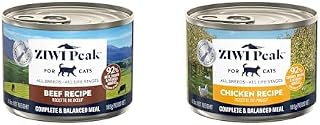 ZIWI Peak Canned Wet Cat Food Bundle, Beef and Chicken, 92% Meat and Organs, 12 x 6.5 Oz Each