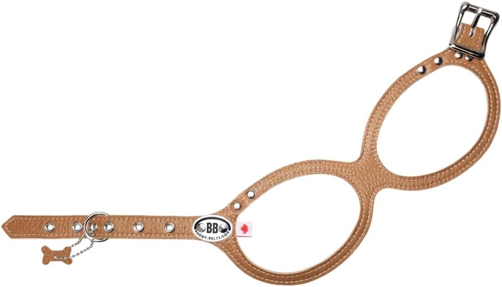 Caramel brown pebble grain leather dog harness, size 6 – view 2