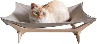 Soft Pet Cat Rocking Chair Bed Hammock with Wood Frame