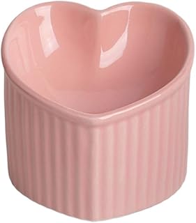 Slanted Mouth Ceramic Cat Food Bowl, Tall Anti-Tip