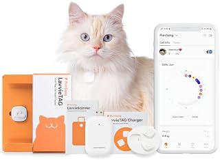 LavvieTAG Charger and Scanner Set, Activity Monitor Tag for Cats, Light 0.01 lbs