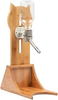 Natural Wooden Pet Water Dispenser, Hanging Drinking Kettle for Cats and Dogs