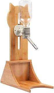 Natural Wooden Pet Water Dispenser, Hanging Drinking Kettle for Cats and Dogs