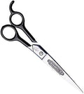Carbon Steel Pet Grooming Shears, Fillipino 88B Straight, Plastic Coated Handles, 8-1/4 Inch