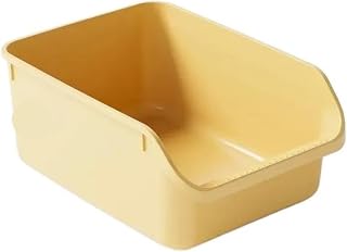 Fully Semi-Enclosed Cat Litter Box, Yellow, 36.5 x 21 x 50.5 cm