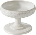 Elevated Ceramic Cat Bowl Set with Wide Dish, Anti-Whisker Fatigue Design