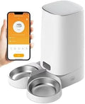 WiFi Automatic Cat Feeder with Dual Bowls, 4L Dry Food Dispenser