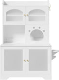 3-Tier Cat Litter Box Enclosure with Storage Cabinet
