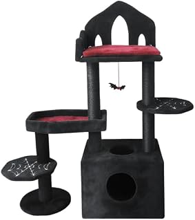 Gothic Cat Tree, 44.5 Inch, Multi-Level with Sisal Scratching Posts