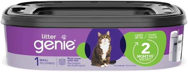 Purple refill cartridges for cat litter disposal pail – view 4