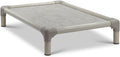 Elevated dog bed with birch outdoor mesh fabric, 44 x 27 inches