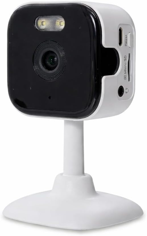Black and white 3K pet camera with treat dispenser and 360 degree lens – view 2