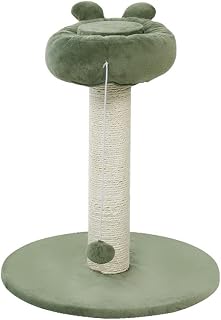 Sisal Cat Scratcher and Climbing Toy with Plush Pad Pillar, Gray