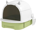 Enclosed Covered Cat Litter Box with Scoop