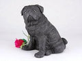 Pug Black Cremation Pet Urn for Ashes