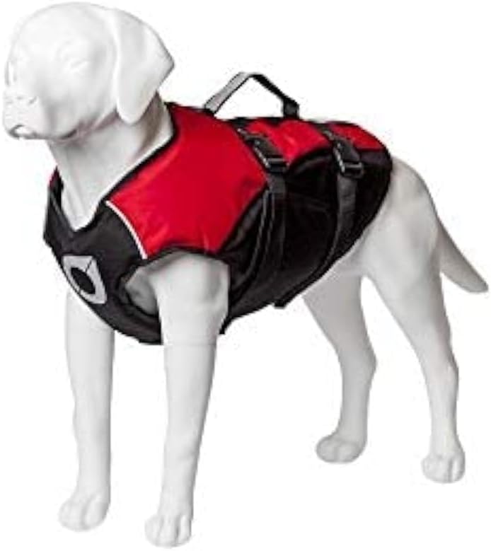 Dog life jacket with flotation panels and adjustable straps – view 2