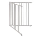 Taupe six-panel metal play yard with walk-through gate – view 2