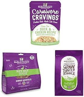 Stella and Chewy's Cat Food Duck Superpack, Wet Pouches, Freeze-Dried Dinner and Dry Food Bundle