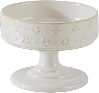 Elevated Ceramic Cat Bowl Set with Wide Dish, Anti-Whisker Fatigue Design
