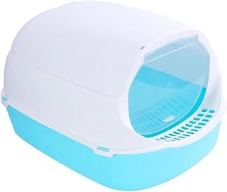 Semi-Enclosed Cat Litter Box
