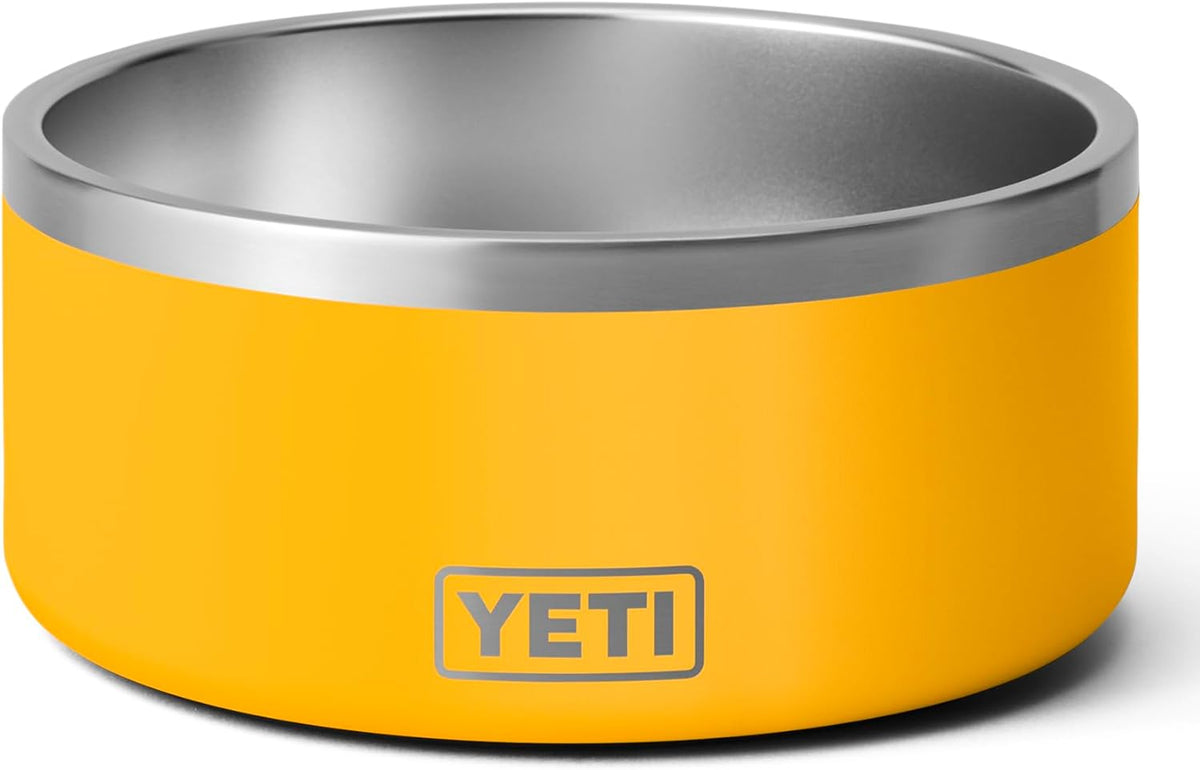 Stainless steel non-slip dog bowl holding 64 ounces