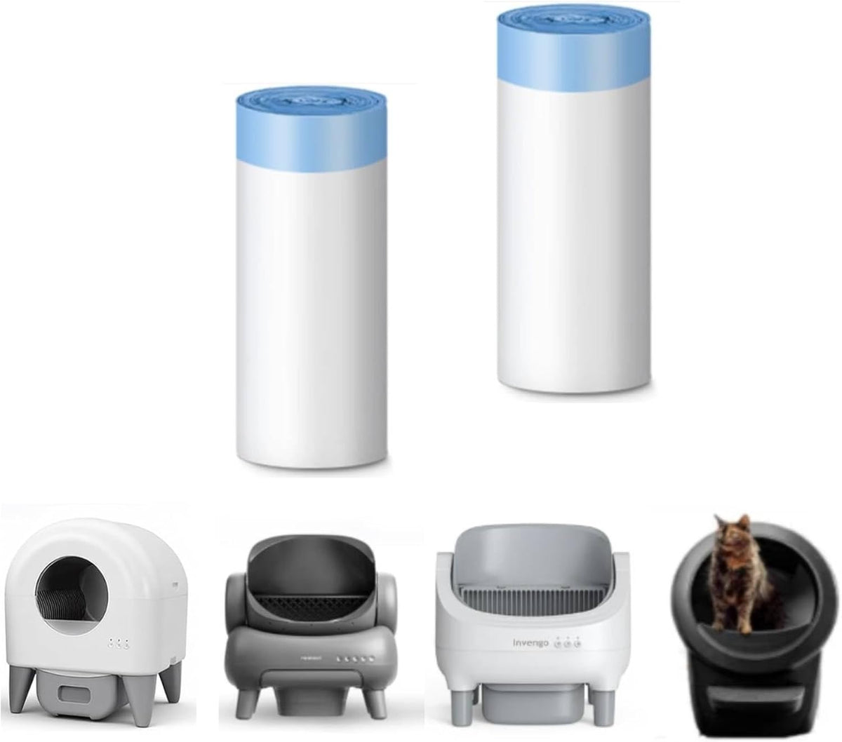 Open top self-cleaning automatic litter box – view 2