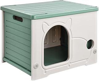 Rainproof Outdoor Cat House for Small Pets, Four Seasons
