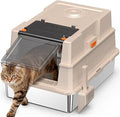 Large Stainless Steel Cat Litter Box Enclosure Furniture, A91