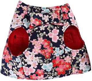 Cherry Blossom Print Cat Harness and Leash Set with Bows