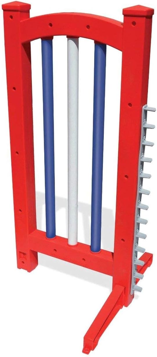 Red rubber agility wing jumps for dog training