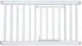 Industrial Pet Gate Door Barrier, Pressure Mounted White Iron Frame with Door, Size S