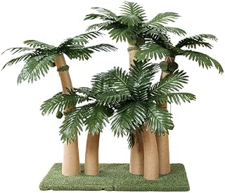 Palm Tree Cat Scratching Post with 13 Interactive Balls, Natural Sisal Rope, Multi-Combinable, Style C and Style D