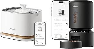 PETLIBRO Cordless Cat Water Fountain 3L/101oz Dockstream 2 and 5L Timed Automatic Cat Feeder Bundle