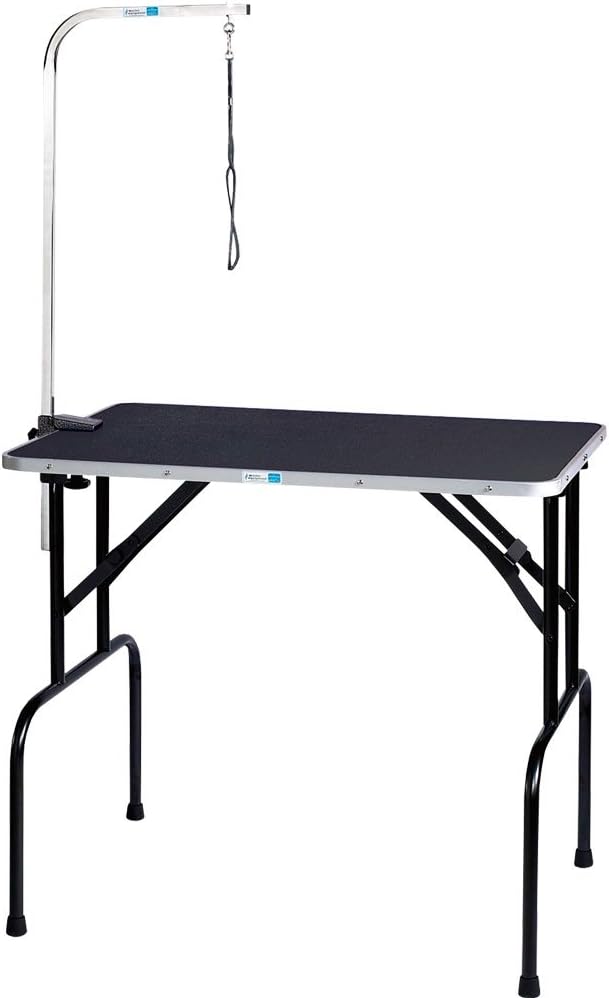 Heavy-duty folding dog grooming table with overhead arm – view 2