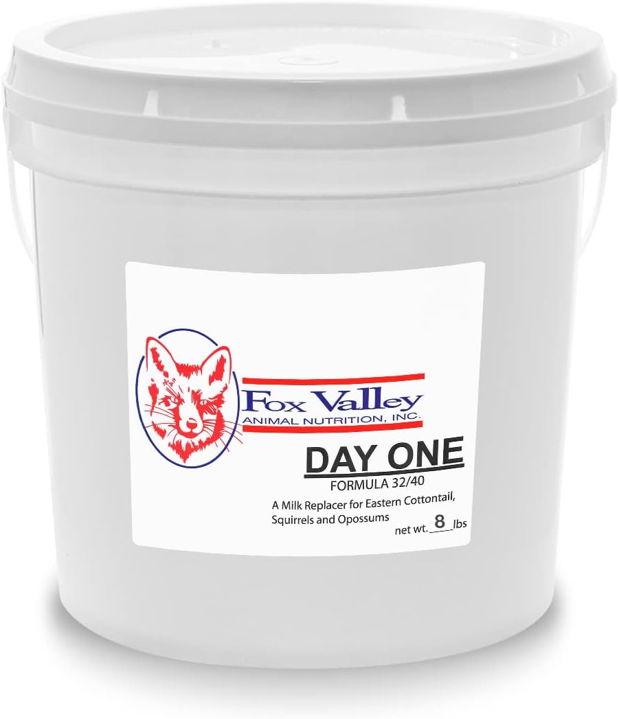 8 lb container of high-protein milk replacer powder formula