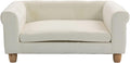 Cream faux suede 33 inch pet couch for cats and small dogs