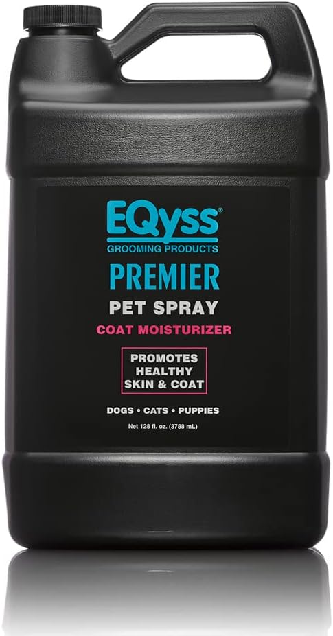 128 oz bottle of moisturizing conditioning coat spray for dogs and cats