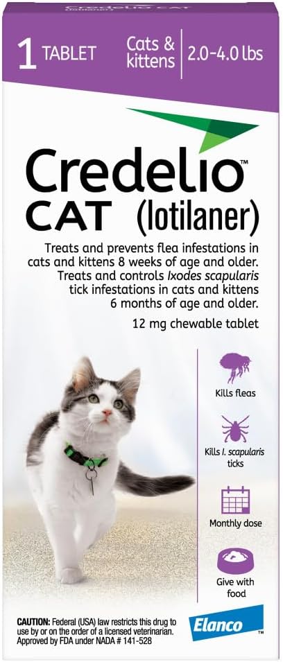 Box of monthly flea and tick chewable tablets for cats – view 2