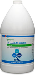 One gallon container of gentle ear cleansing solution for dogs and cats