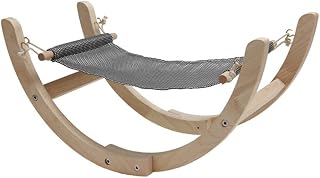 Solid Wood Cat Rocking Chair Bed, Hanging Basket Hammock Furniture