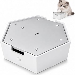 Automatic Water Drop Cat Teaser with 600ml Tank and Adjustable Flow, White