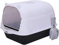 Large Enclosed Cat Litter Box with Lid, Free Shovel Included